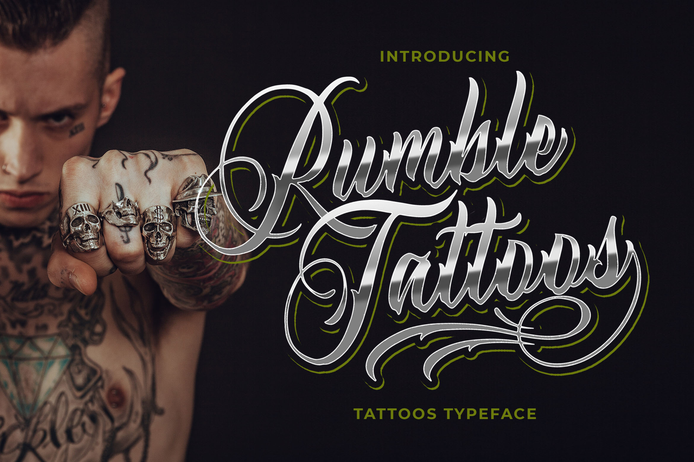 Rumble Tattoos Font preview